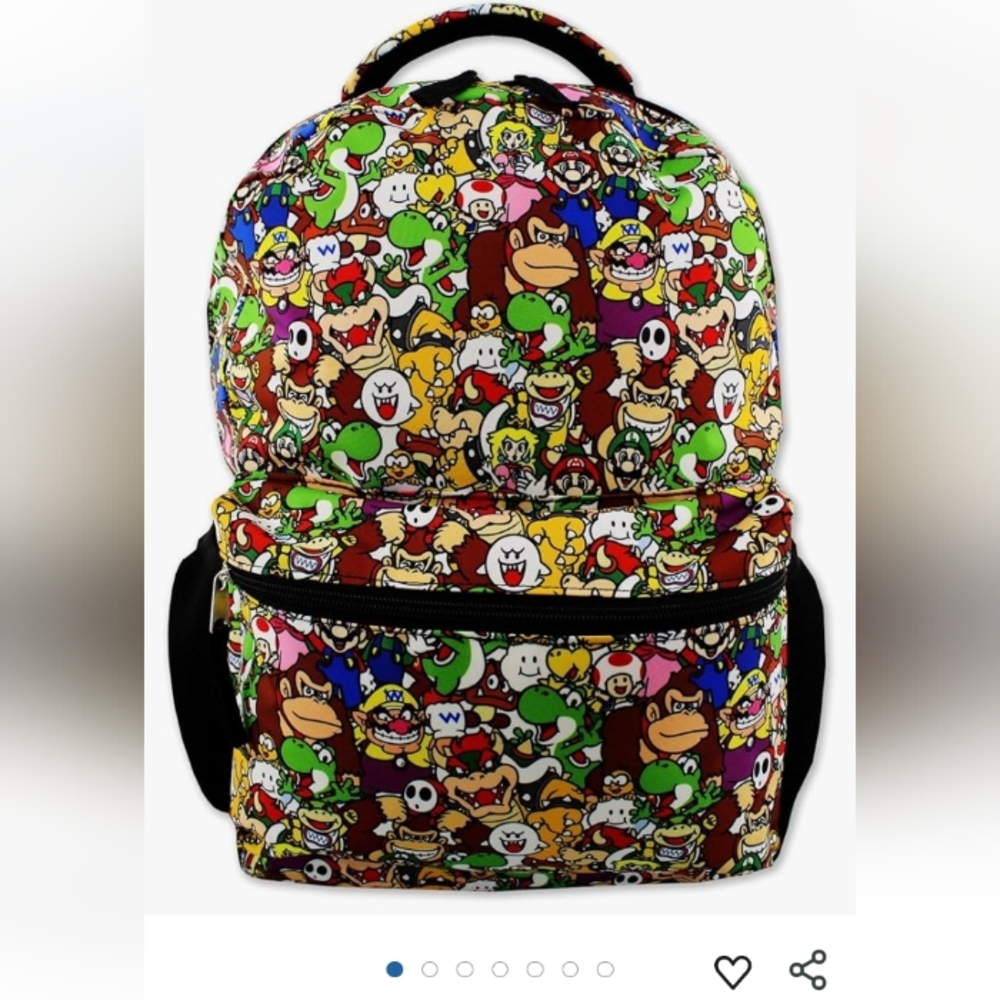 Like New Super Mario Kids BookBag
